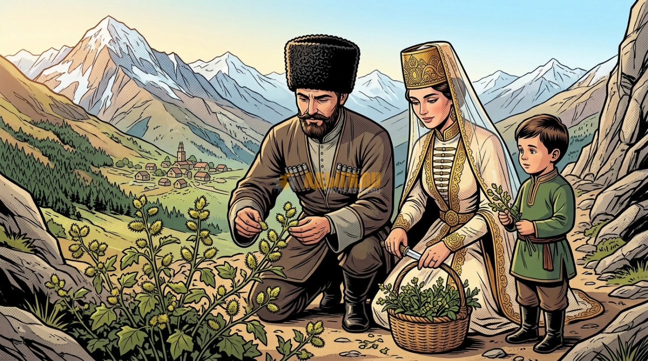 Дурнишник колючий (Xanthium spinosum) в адыгской этномедицине: фитонимы, лечение малярии и кожных болезней