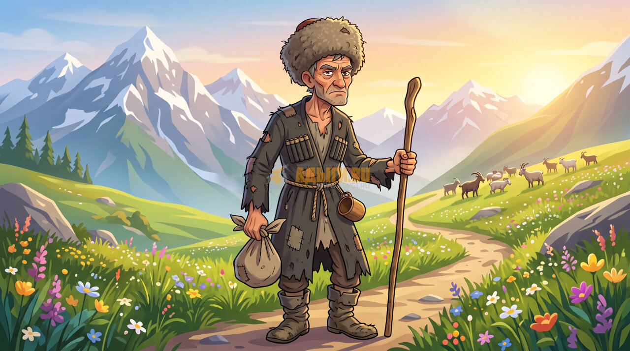 Адыгейская сказка: Бедняк и бог