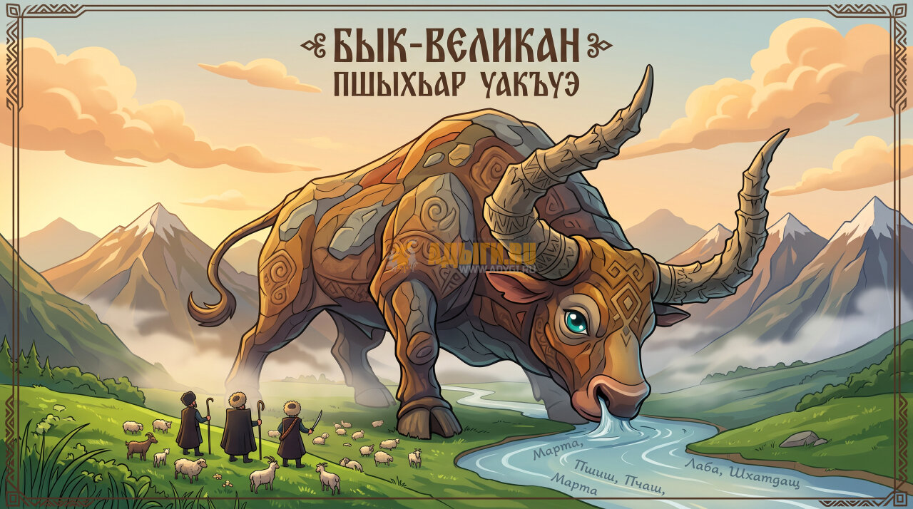 Адыгейские сказки: Бык-великан
